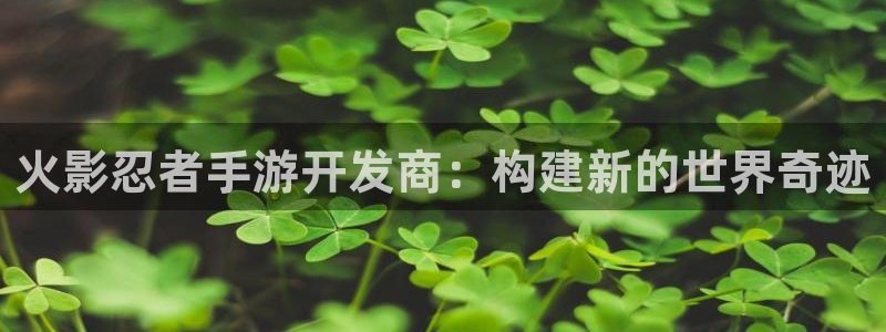 糖果派对 电玩：火影忍者手游开发商：构建新的世界奇迹